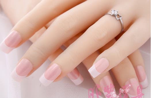 Finished manicure from a nail salon